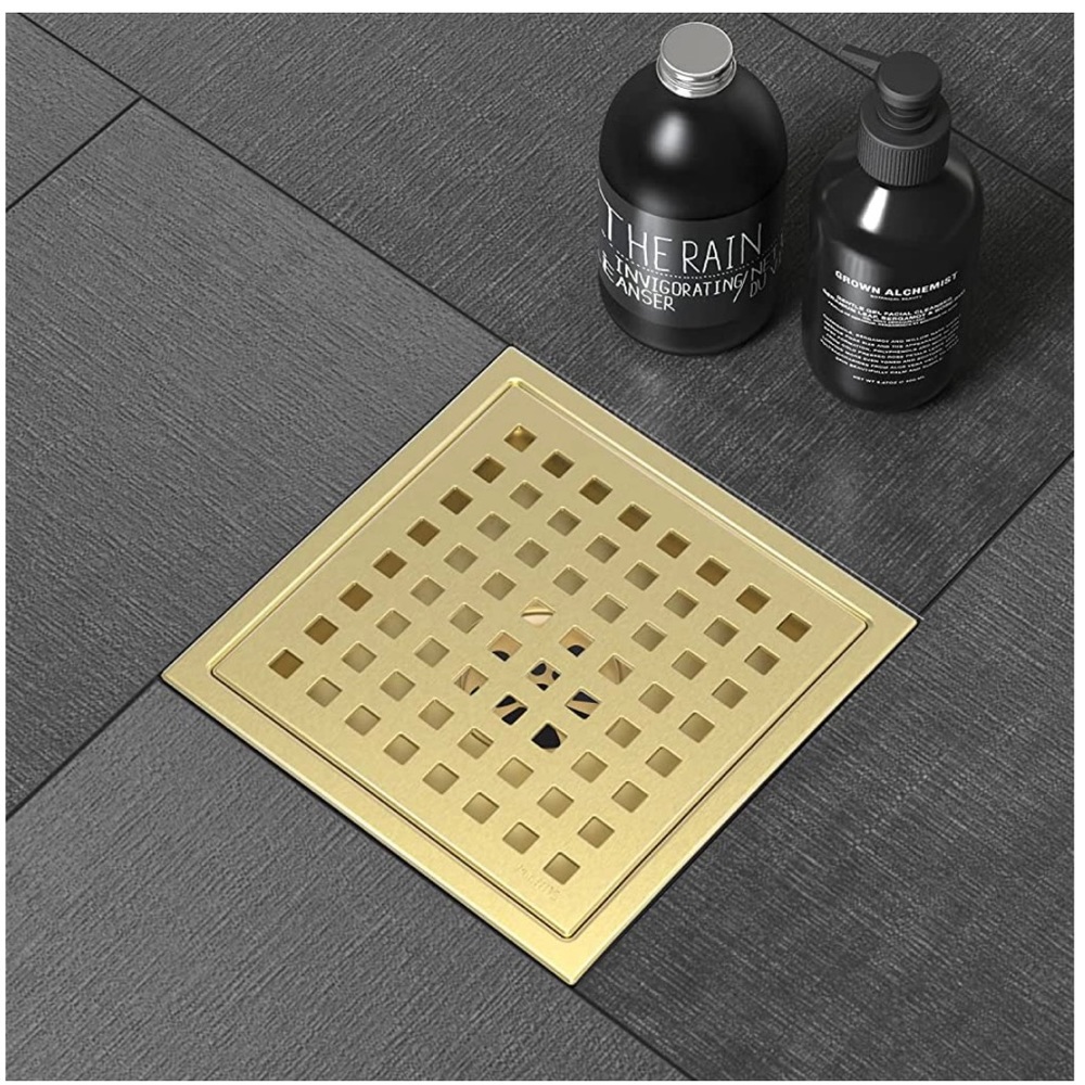 Brushed Gold Shower Drain